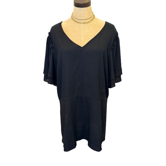 ANN TAYLOR Black Silky Top Shirt Blouse size XXL 2XL - Picture 1 of 7